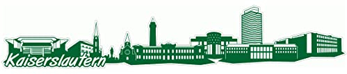 Samunshi® Kaiserslautern Skyline Aufkleber Sticker Autoaufkleber City Gedruckt - 120x22cm grasgrün