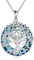 YFN 30th Birthday Gifts for Women Sterling Silver Tree of Life Necklace with Blue Crystal Mothers Day Christmas Jewelry for Mother Wife Girlfriend (30th)