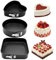 Springform Kuchenform Set 3 Stück Kuchenformen, Abnehmbarer Flachboden,Antihaft,Runde quadratische Backform in Herzform,Tortenform zum Backen Verschiedener Kuchen unt Brot (18/22/24 cm)