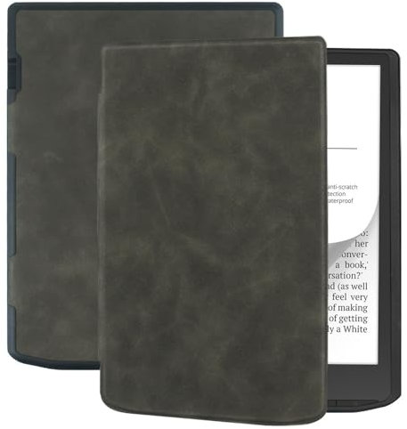 MCBEAN Étuis compatibles avec Pocketbook InkPad 4 eReader, Coque en TPU à Aimant Fin avec Veille/réveil Automatique Funda pour PB743 (Color : Black)