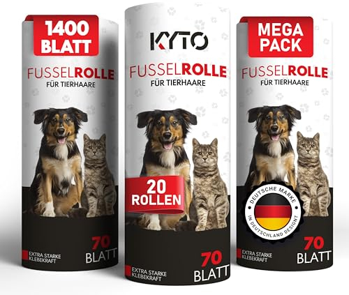 20 Stück Nachfüllpack Fusselrolle 1400 Blatt Flusenbürste für Kleidung Möbel Sofa Tierhaare Katzenhaare Hundehaare Fusselentferner Staub und Schmutz Haarroller