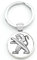 OscitY Voiture Cuir Porte-clés, pour Peugeot 107 108 206 207 207 CC 208 Porte-clés Personnalisé Remplacement Anti-Perte Cadeaux Famille Cadeau Car Accessoires,A-F