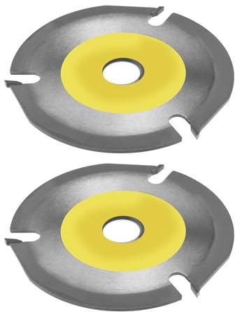 EMSea 2pcs Discos Hoja Sierra Circular para Madera TCT de 125 Mm Y 22,23 Mm Diámetro Hoja Sierra 3T para Amoladora Angular Tallado Madera Escultura Modelado Ranurado Y Corte