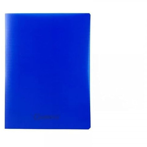 Lot de 4 cahiers - 24x32(cm) - Grands carreaux - 96 pages - couverture en polypro bleu,jaune,rouge,vert - sans spirale - Hamelin