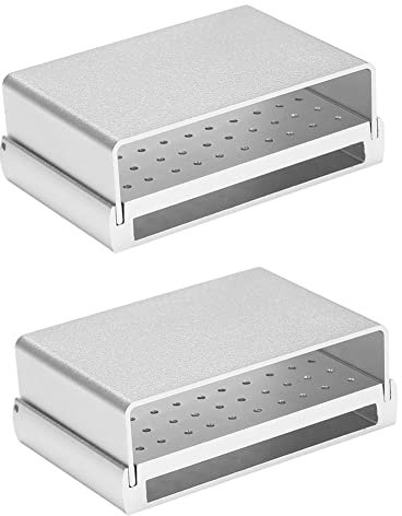 TsoLay 2X Desinfektions Box 58 Loch Alu Dental Bohr Box B