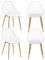 buybyroom Gartenstühle 4er Set, Terrassenstühle mit Metallfüße, Verstellbare Fußstütze Outdoor Stuhl Strandkorb Loungesessel Outdoor Garten Balkon Essstühle für Garten, Terrassenstühle Oder, Weiß
