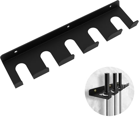 VANROUG Heavy Duty Barbell Storage Rack, Vertical Hanging Barbell Rack, Wall Mounted Barbell Holder, Olympic Wall Mount Barbell Holder Space Saving Bar Holder Suitable for Garage, Gym, Home Fitness