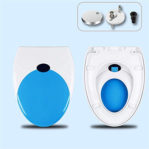 AJIEYMXG Toilettensitz mit Absenkautomatik, antibakteriell, mit Schnellverschluss, idealer Standard-Toilettendeckel in quadratischer U/V/U/O-Form, grün, quadratischer U-Typ