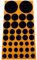 cyclingcolors 76x Abdeckkappen Selbstklebend 10mm 14mm 20mm 40mm Schrank Regal Bohrloch Abdeckung zum kleben schutzkappen, Schwarz
