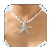 HUASAI Starfish-Ohrringe Gold Sommer Accessoires für Frauen 2024 3D Stern-Ohrringe für Strandurlaub