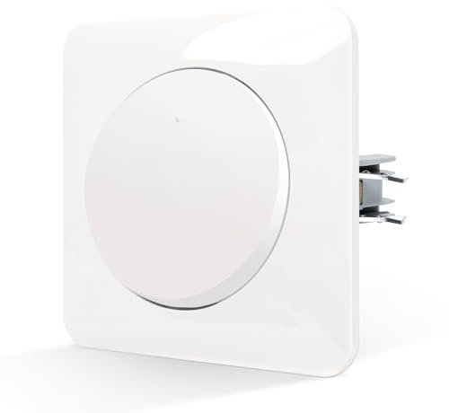 CNBINGO Rocker - Interruptor de pared con garras - Interruptor de luz simple empotrado con materiales que retardan la llama de PC, color blanco puro, interruptor basculante de 1 vía, 2 vías