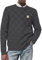 Elegancity Pullover Herren Rundhalsausschnitt Karierter Pullover Langarm Winter Schachbrett Strickpullover Sweater Regular Fit Dunkelgrau XL