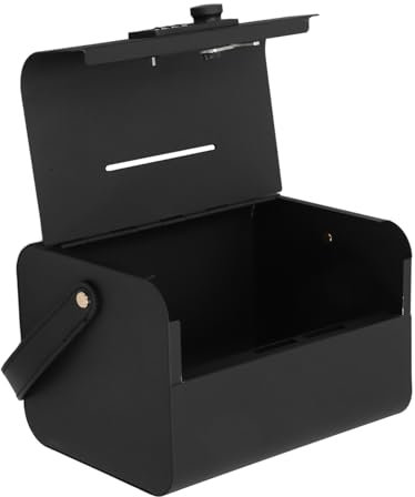 TOGEVAL Metall Spardose Mit Zahlenschloss Groß Robuster Geldorganisator Tragbare Kindersichere Münzbox