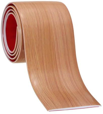 PATIKIL Self Adhesive Floor Transition Strip 76 mm x 1 Meters, Vinyl Laminate Floor Flat Divider for Joining Floor Gaps Doorways Carpet Cover Floor Tiles Yellow Wood Grain