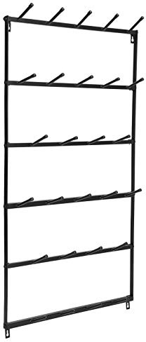 Aumotop Tea Cup Rack Wall Mounted Coffee Mug Display Organizer Black Space Saver Home Kitchen Decor (6 Layers)