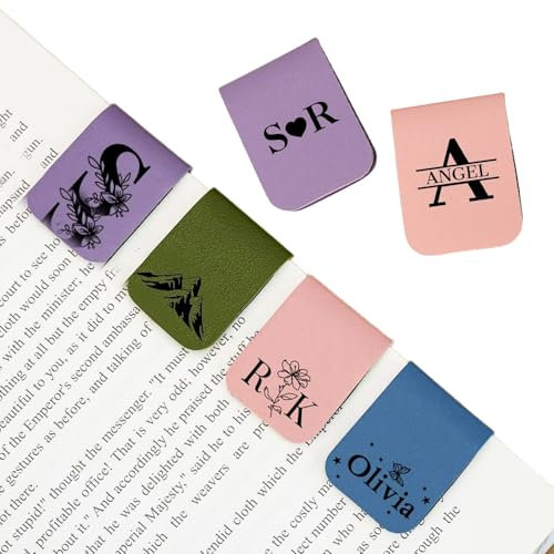 Personalisiertes Magnetisches Lesezeichen, Minimalistisches Leder-Lesezeichen, Personalisiertes Magnetisches Leder-Lesezeichen Mit Namen, Individuelles Namens-Leder-Lesezeichen For Buchliebhaber