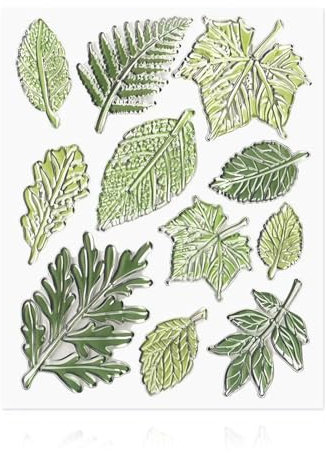 EORPAVU Transparente Stempel für Scrapbooking, 1 PC Silikonstempel Blatt Klarer Stempel Vintage Geeignet für DIY-Dekoration Scrapbooking Geburtstagsalben