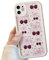 Cherry Bow Phone Case for iPhone 11, Cute Red Cherry Bow Pattern Shockproof Bumper Phone Case for Women Girls, Soft TPU Slim Girly Cute Protective Cover for iPhone 11