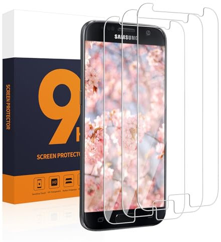 Cable Leader 3 Stück Schutzfolie für Panzerglas für Samsung Galaxy S7 Schutzglas, 2,5D Kante, 9H Härte Kratzfest S7 Hartglasfolie, HD Blasenfreie, Sensitive Touch Displayschutzfolie für Samsung S7