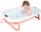 XXL Baignoire Pliable Bébé avec Thermomètre à eau, Baignoire Bebe, baignoire bebe pliable pour les bébés de 0 à 6 ans,80 * 50 * 23-Rose