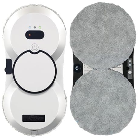 HEDIR Window Cleaning Robot, 2800Pa Automatic Window Cleaning Robot with Safety System, Smart Navigation, Remote Control, Edge Detection, Glass Cleaners for All Smooth Surfaces,White-HCR 10