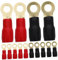 JECOMPRIS 20 Pairs Battery Terminal Connector Ring with Heat Shrink Insulated Cable Lug End for Secure Electrical Connections Automotive and Applications