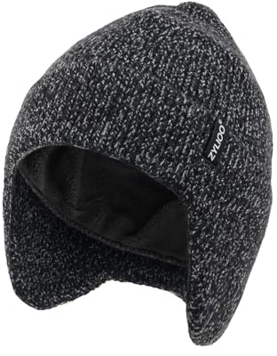 Zylioo S/M/L/XL/XXL/3XL Strickmütze Wintermütze Großen Kopf Beanie Mütze | Knit Mütze mit Ohrenklappen Wendbar Reversible Winter Hat Alltag GYM Outdoor