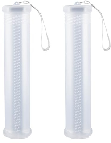 GORGECRAFT 2Pcs Extendable Plastic Brush Case Long Translucent Adjustable Length Artist Paint Brush Watercolor Pen Holder Tube Storage Organizer Container for Paint Makeup Brushes Drawing Tools