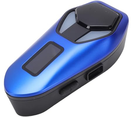 Plyisty Motorradhelm-Bluetooth-Headset, Stabiles Bluetooth 6.0, Wasserdicht Nach IP65, Unterstützt Dual-Intercom Und Musikfreigabe, KI-Soundassistent
