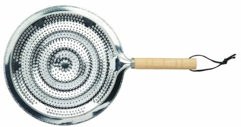 KitchenCraft Gasflammensieb mit Holzgriff, Metall, 21 cm, Silber