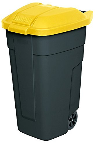 BRB Wertstoffsammler, Inhalt 100 Liter, Korpus anthrazit, Deckel gelb