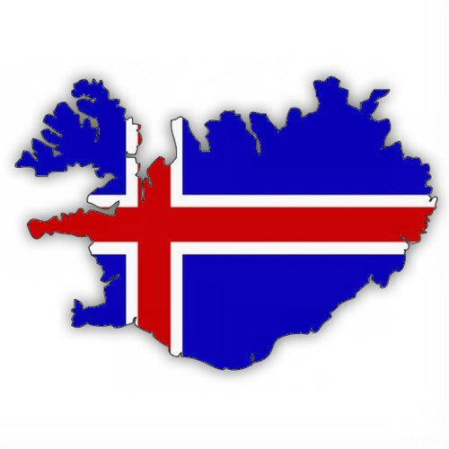 Auto Aufkleber, Car Sticker Island, Iceland. Konturgeschnitten. (ca. 16 cm)