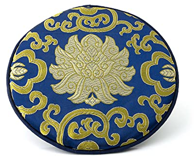 Pad für Klangschale mit diversen traditionellen Mustern Ø ca. 18 cm -9870-BG (blau - Lotus) in verschiedenen Farben erhältlich