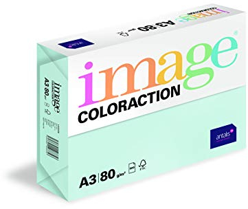 Image Coloraction Lagoon - farbiges Kopierpapier - DIN A3, 297 x 420 mm, 80 g/m² - buntes, holzfreies Druckerpapier für Kopierer - 500 Blatt - Hellblau