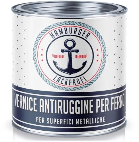 vernice antiruggine 3 in 1 satinato grigio RAL 7030 Grigio Medio vernice antiruggine per ferro 3 in 1 primer, e finitura in un unico prodotto per ferro (10 L) Hamburger Lack-Profi