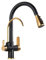 Saeuwtowy Grifo de Cocina 3 Vías Osmosis agua pura,Grifo Mezclador Cocina giratorio 360,Grifo Cocina Agua Frío y Calor disponibles Negro y Oro