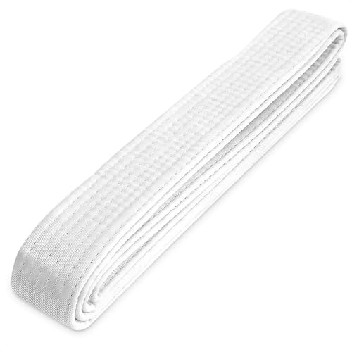 Taekwondo farbige Ranking-Gürtel aus Baumwolle, Kampfsport, Judo, Karate, TKD, Aikido, Uniform-Gürtel für Kinder (weiß, 220 cm)