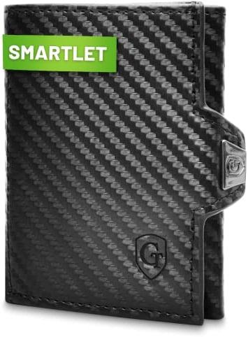 GenTo - Slim Wallet mit Münzfach & RFID NFC Schutz - Mini Geldbörse - dünnes schmales Kartenetui Geldklammer Kreditkartenetui Herren & Damen - inklusive Geschenkbox