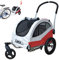 PAPILIOSHOP Kuma – Klappbarer Hundeanhänger, Hundewagen und Fahrradanhänger für kleine Hunde, Leicht und Stabil, 2-in-1 Buggy für Transport und Outdoor-Aktivitäten (rot)