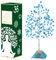 Turquoise Crystal Tree with Orgone Pyramid Base Desk Decor Healing Crystals Bonsai Tree Gifts for Women Office & Shelf Home Room Decor For Mom Sister Girlfriend Present Housewarming