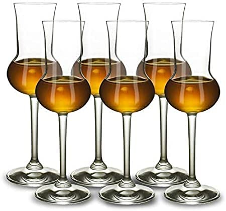 Stölzle Lausitz Grappaglas 12er Set, 87ml, Bar und Liqueur, wie mundgeblasen, spülmaschinenfest, Premiumqualität + Gratis 4er Set EKM Living Edelstahl Trinkhalme