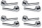 XFORT 4 Pack Door Handle on Rose, Liberty Lever Door Handles in Polished Chrome Finish, Internal Lever Handle, Internal Door Handles with a Standard Latch, Mortice or Bathroom Lock.