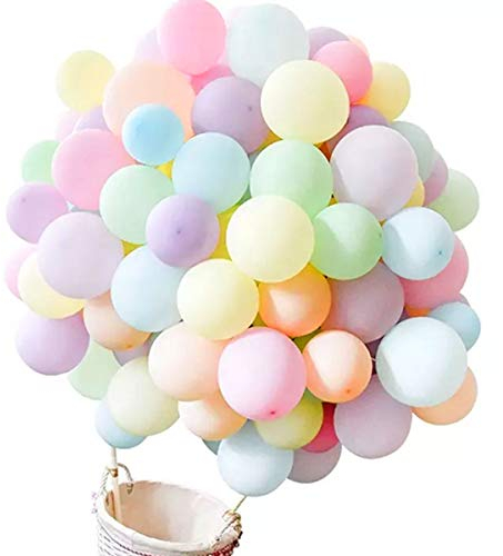 100 Ballons Pastel Multicolores, Ballons Hélium Premium 10/25cm et Ballons 5/13cm en Latex Multicolore épais. Décorations de Fête et Accessoires pour Anniversaire ou Mariage