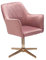 Wohnling Schreibtischstuhl Rosa Samt Design Drehstuhl mit Lehne, Schalenstuhl 120 kg Höhenverstellbar, Arbeitsstuhl ohne Rollen, Stuhl Schreibtisch Home-Office Drehbar