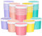 MATICAN Lot de 40 gobelets à crème glacée en papier avec couvercles, 325 ml, gobelets à soupe avec couvercles, récipients jetables pour crème glacée, 325 ml, 4 couleurs pastel