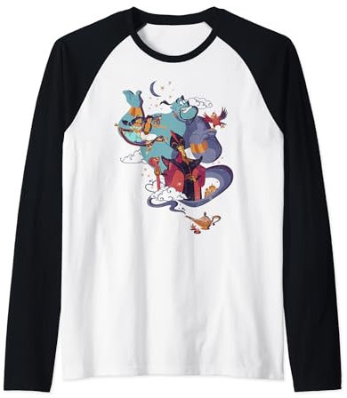 Disney Aladdin Vintage Group Shot Night Portrait Manche Raglan