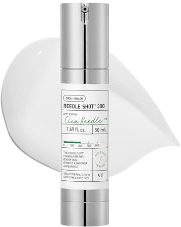 VT COSMETICS CICA Reedle Shot 300, Exosome de Nuit Avancé, Sérum de Microaiguilles, Centella Asiatica, Acide Hyaluronique, Propolis, Peau Douce, Régénération, Peau Cristalline (1.69 Fl Oz / 50ml)