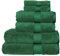 Christy Supreme Hygro 6 Piece Towel Set | Spruce Green | 100% Luxury Supima Cotton | Ultra Soft | Super Absorbent | 650GSM | 2 Bath Towels 2 Hand Towels 2 Face Cloths