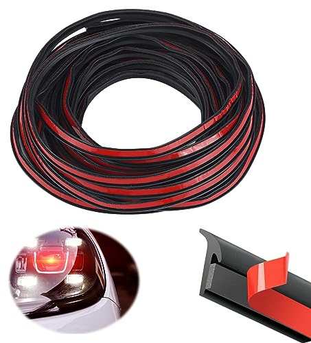 5M Autotür Gummidichtung T Form Dichtungsstreifen Autotür Türdichtung Autotür Gummiprofil Kantenschutz Autotür Kantenverkleidung Universal für Auto LKW Tür Fenster Dekor (10 * 8mm)