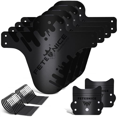 FETESNICE Schutzblech Mountainbike, verstellbares MTB Schutzblech, Fahrrad schutzbleche vorne und hinten, kompatibel mit 26, 27,5, 29, Plus Size und Fat Bike Radgrößen (black4pcs)